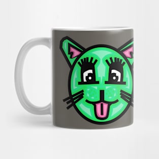 Green Female Kitty - Cat Mug